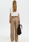 Selected Femme Terry Wide Leg Tailored Trousers, Beige