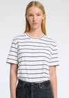 Selected Femme Viellette Striped Boxy Fit T-Shirt, White