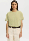 Selected Femme Boxy T-Shirt, Sage Green