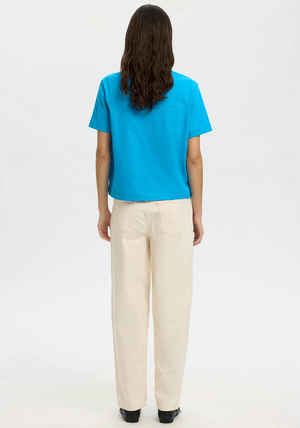 Selected Femme Boxy T-Shirt, Blue