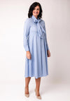 Serafina Collection One Size Striped Shirt Dress, Blue
