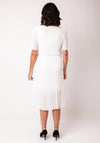 Serafina Collection One Size Plisse A-Line Midi Dress, White