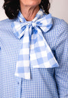 Serafina Collection One Size Checked Gingham Shirt, Light Blue