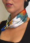 Serafina Collection Floral Print Cotton-Blend Scarf, Multi-Coloured