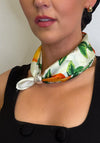 Serafina Collection Cotton-Blend Fruit Print Scarf, Green Multi