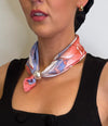 Serafina Collection Cotton-Blend Floral Print Scarf, Pink Multi