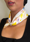 Serafina Collection Heart Print with Pearl Detail Scarf, Multi-Coloured
