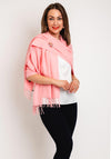 Serafina Collection Pashmina & Brooch Gift Set, Pink