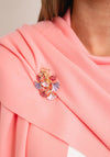 Serafina Collection Pashmina & Brooch Gift Set, Pink