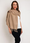 Serafina Collection Pashmina & Brooch Gift Set, Taupe