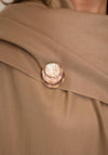 Serafina Collection Pashmina & Brooch Gift Set, Taupe