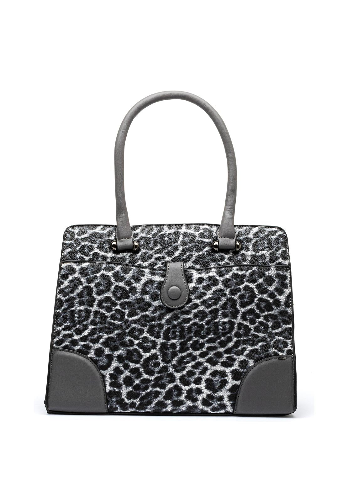 Zen Collection Leopard Print Grab Bag, Grey