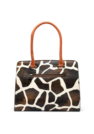Zen Collection Animal Print Grab Bag, Brown Multi