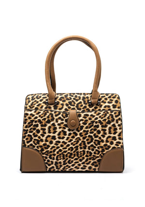 Zen Collection Leopard Print Grab Bag, Soil Multi