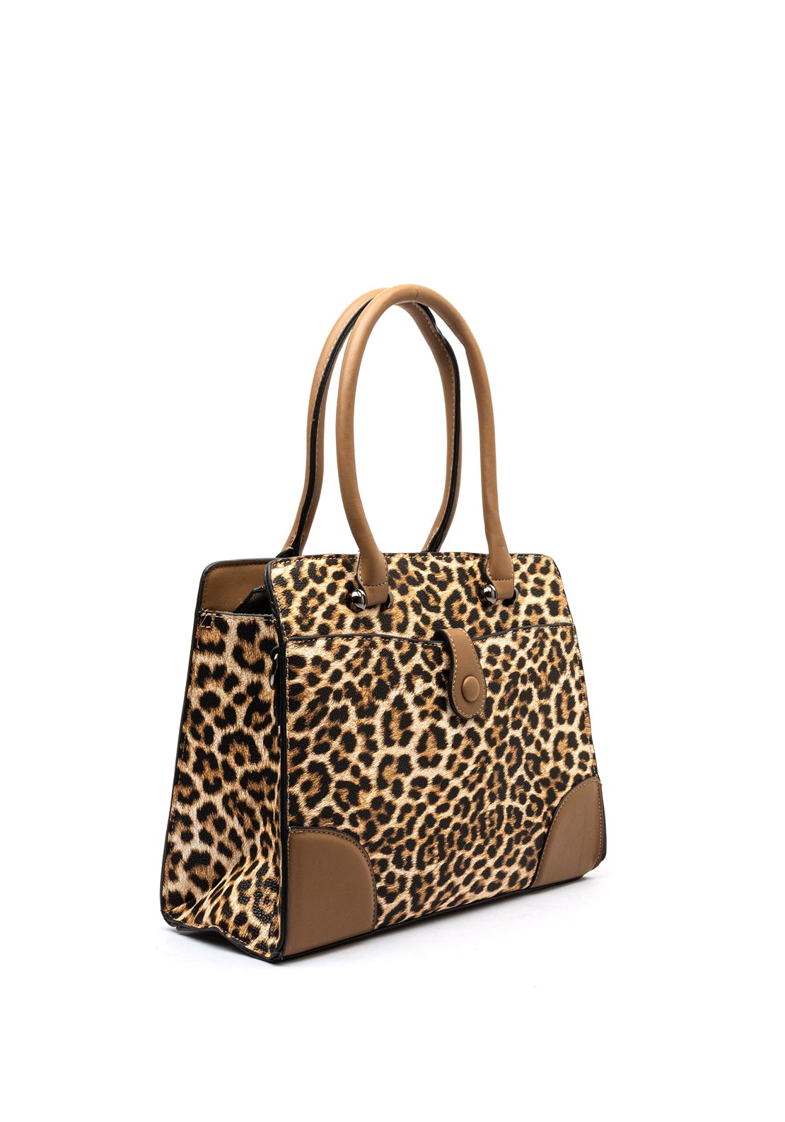 Zen Collection Leopard Print Grab Bag, Soil Multi
