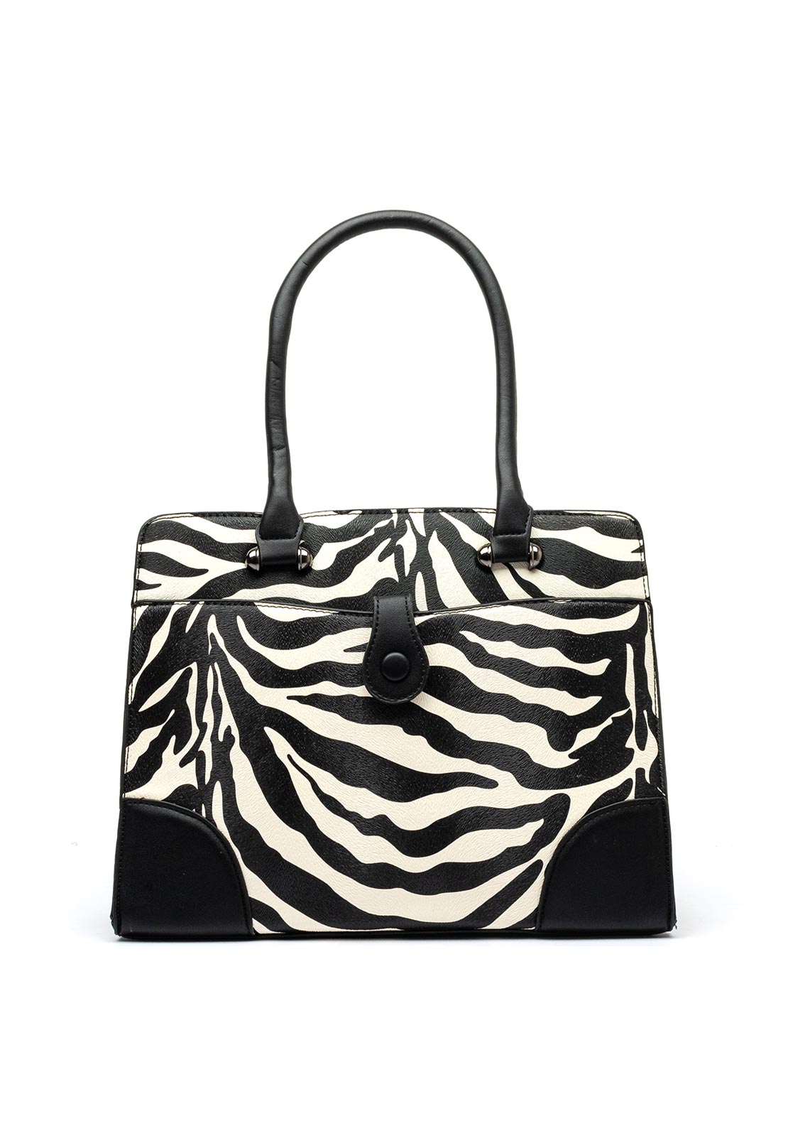 Zen Collection Zebra Print Grab Bag, Black and White