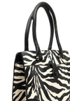 Zen Collection Zebra Print Grab Bag, Black and White