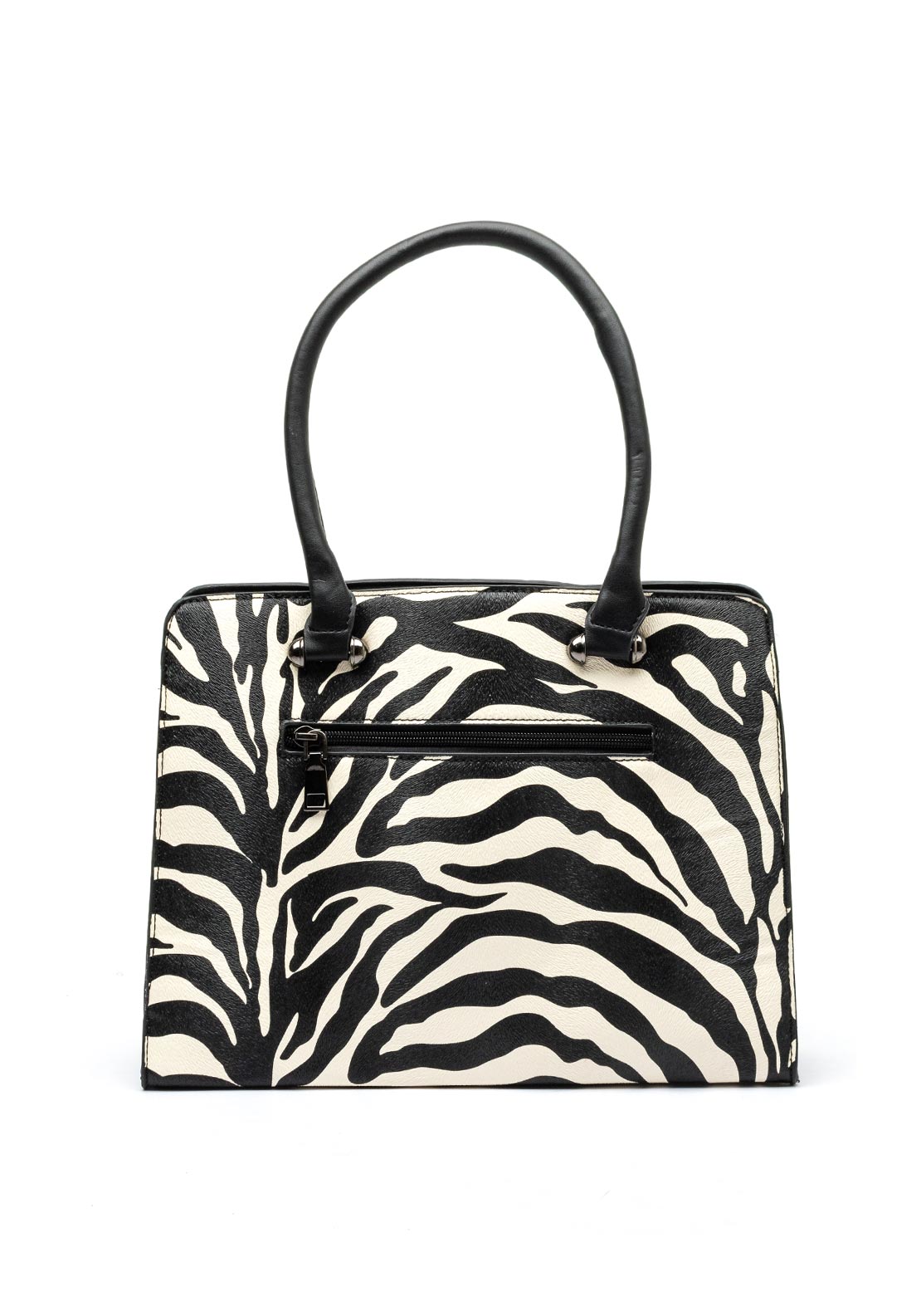 Zen Collection Zebra Print Grab Bag, Black and White