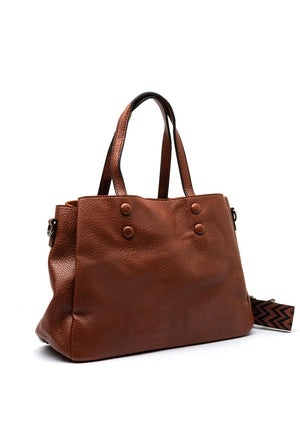 Zen Collection Patterned Strap Crossbody Bag, Brown