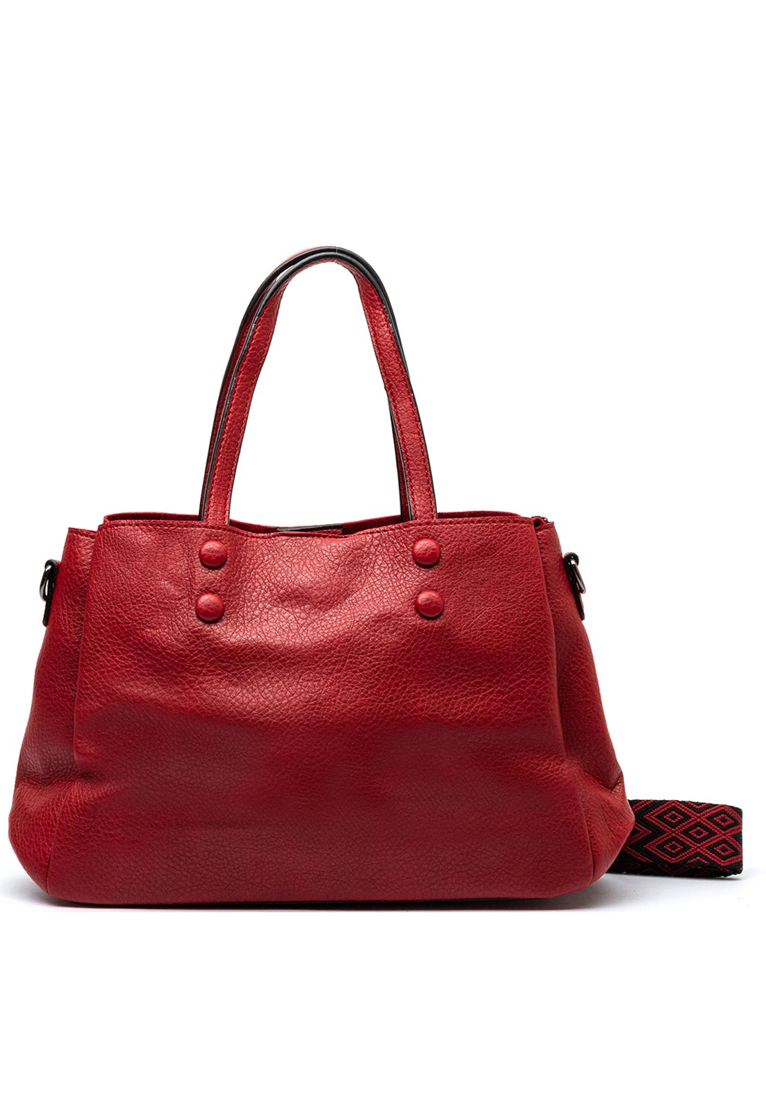 Zen Collection Patterned Strap Crossbody Bag, Red