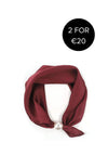 Serafina Satin Pearl Magnetic Neck Scarf, Burgundy