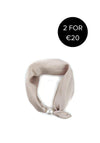 Serafina Satin Pearl Magnetic Neck Scarf, Taupe
