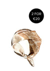 Serafina Abstract Print Pearl Magnetic Neck Scarf, Taupe