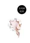 Serafina Chain Print Pearl Magnetic Neck Scarf, Pink