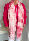 Serafina Gold Fleck Ombre Scarf, Pink