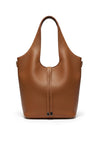 Zen Collection Faux Leather Tassel Tote Bag, Tan