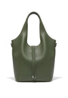 Zen Collection Faux Leather Tassel Tote Bag, Green