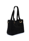 Zen Collection Faux Suede Small Grab Bag, Black