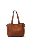 Zen Collection Faux Suede Small Grab Bag, Brown