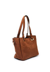 Zen Collection Faux Suede Small Grab Bag, Brown