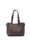 Zen Collection Faux Suede Small Grab Bag, Grey