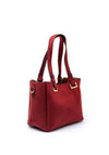 Zen Collection Faux Suede Small Grab Bag, Red