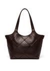 Zen Collection Large Woven Print Shoulder Bag, Brown