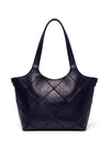 Zen Collection Large Woven Print Shoulder Bag, Navy