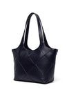 Zen Collection Large Woven Print Shoulder Bag, Navy