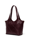 Zen Collection Large Woven Print Shoulder Bag, Wine