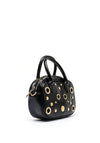 Zen Collection Faux Leather Stud Mini Crossbody Bag, Black