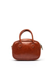 Zen Collection Faux Leather Stud Mini Crossbody Bag, Tan