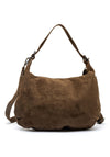 Zen Collection Faux Suede Stud Crossbody Bag, Green