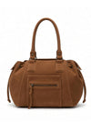 Zen Collection Faux Suede Drawstring Grab Bag, Tan