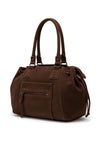 Zen Collection Faux Suede Drawstring Grab Bag, Brown