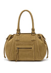 Zen Collection Faux Suede Drawstring Grab Bag, Khaki