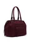 Zen Collection Faux Suede Drawstring Grab Bag, Wine
