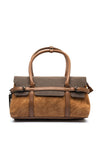 Zen Collection Faux Leather Colour Block Shoulder Bag, Tan