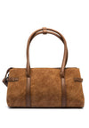 Zen Collection Faux Leather Colour Block Shoulder Bag, Tan