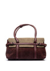 Zen Collection Faux Leather Colour Block Shoulder Bag, Wine